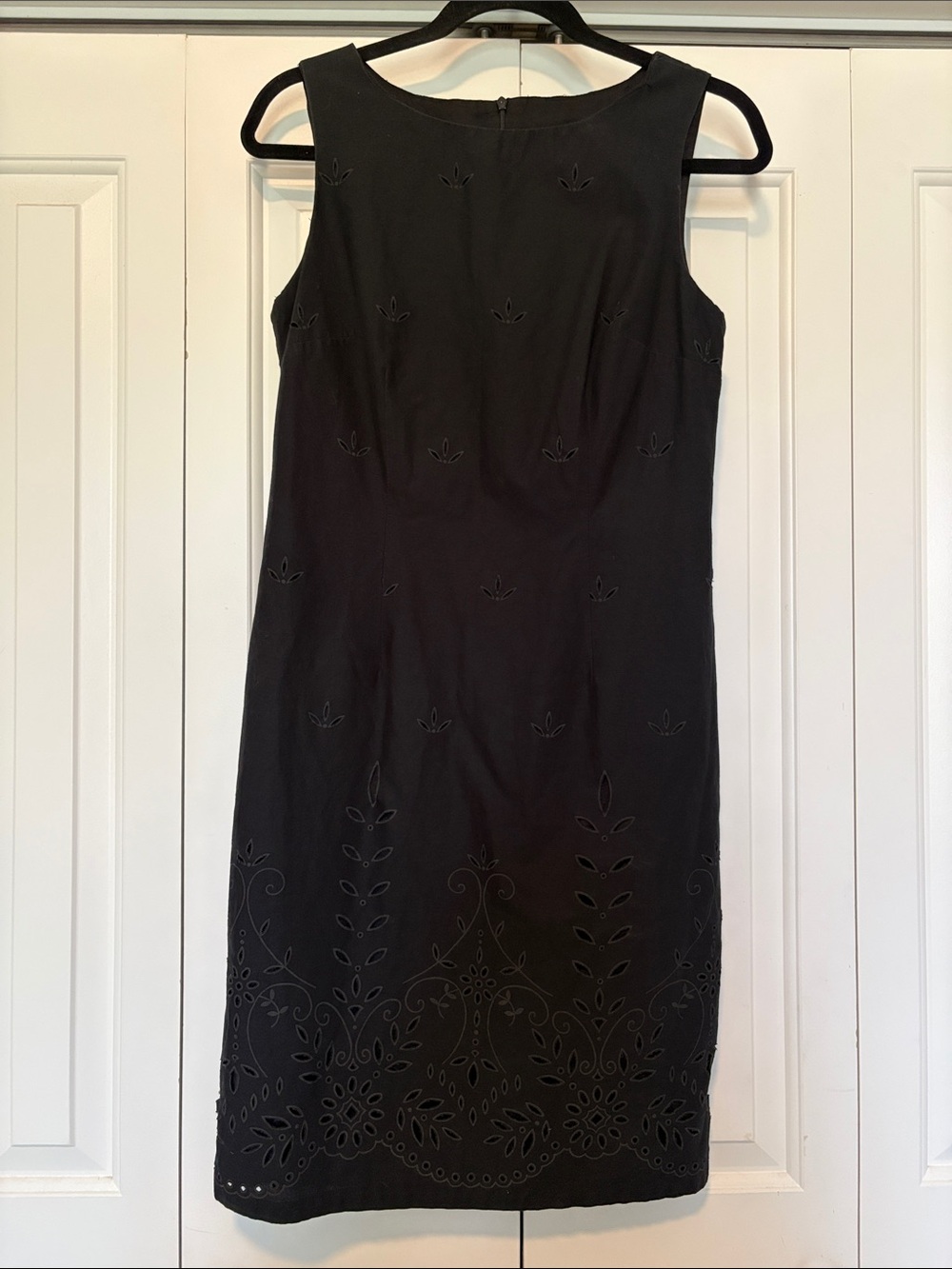Classic Black Eyelet Sleeveless Dress